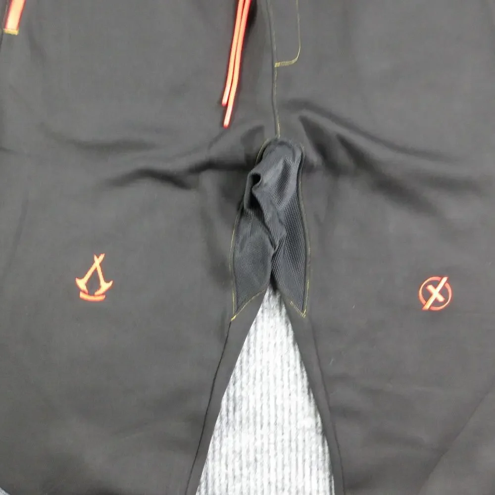 SUPERX Pants Mens 3XL Black Jogger Jersey Assassins Creed Yasuke 35x28.5* NWT